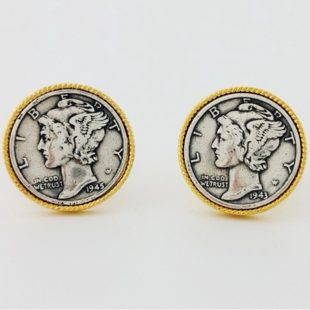 Vintage Mercury Dime Cufflinks